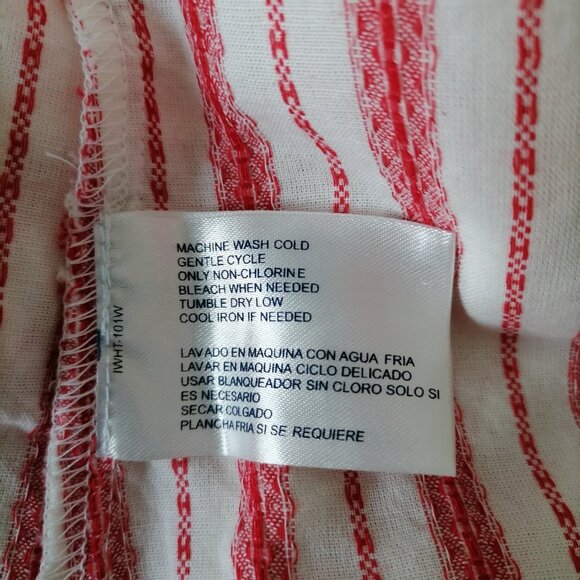 NWT Izod Womens White Pink Striped Collared Y2K Button Up Shirt Plus Size 3X - Picture 8 of 8